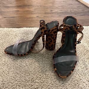 Shultz leopard strap heels size 8